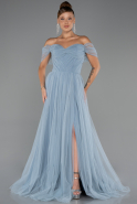 Abendkleid Lang Eisblau ABU5302