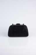 Abendtasche Gemustert Schwarz SH839