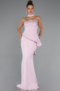 Abendkleid im Meerjungfrau-Stil Lang Puder ABU5329