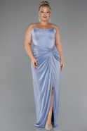 Abendkleid in Übergröße Lang Indigo ABU5340