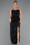 Abendkleid in Übergröße Lang Schwarz ABU5340