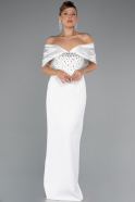 Standesamtkleid Lang Weiß ABU5352