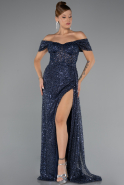 Abendkleid Lang Marineblau ABU5338