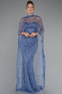 Abendkleid Lang Blau ABU4517