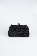 Abendtasche Verputz Schwarz-Gold SH849