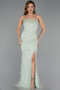 Abendkleid Lang Spitze Minzgrün ABU5407