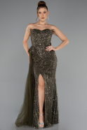 Abendkleid Lang Khaki ABU6035