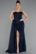 Abendkleid Lang Marineblau ABU6035
