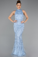 Eisblau Abendkleid Lang ABU4791