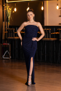 Abschlusskleid Lang Marineblau ABU5445