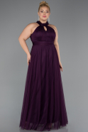 Violette Abendgarderobe İn Großen Größen Lang ABU3253