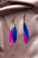 Ohrschmuck Fuchsia-Blau UK944