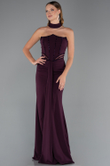 Abendkleid Lang Violett dunkel ABU5476