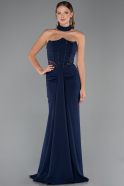 Abendkleid Lang Marineblau ABU5476