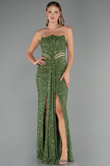 Öl Grün Abendkleid Lang ABU5185