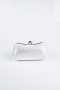 Abendtasche Gemustert Silber SH855