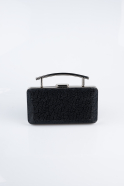 Abendtasche Gemustert Schwarz SH857