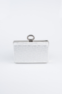 Abendtasche Gemustert Silber SH858