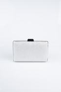 Abendtasche Gemustert Silber SH859