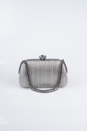 Abendtasche Laserschnitt Platin SH860