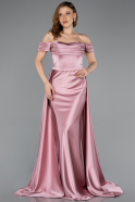 Abendkleid Lang Satin Puder ABU5507