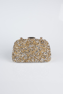 Abendtaschen Steinbesetzt Gold SH839