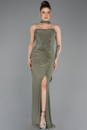 Abschlusskleid Lang Khaki ABU5564