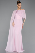 Puder Standesamtkleid Chiffon Lang ABU5418