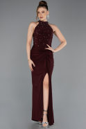 Abendkleid Lang Weinrot ABU5593
