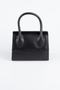 Schwarz Abendtasche Leder KC165