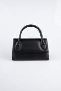 Abendtasche Leder Schwarz KC163