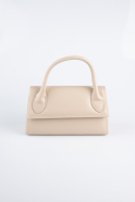 Abendtasche Leder Hautfarben KC163