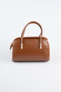 Abendtasche Leder Hellbraun KC422