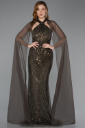 Abendkleid Lang Khaki ABU5595