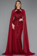 Abendkleid Lang Weinrot ABU5595