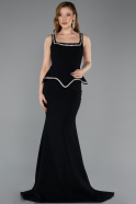 Abendkleid im Meerjungfrau-Stil Lang Schwarz ABU5597