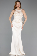 Abendkleid Lang Satin Gold ABU5601