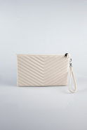 Beige Abendtaschen Leder KC413