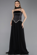 Abendkleid Lang Chiffon Schwarz ABU5619