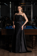 Abendkleid Lang Spitze Schwarz ABU5615