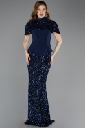 Abendkleid Lang Marineblau ABU5640