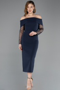 Partykleid Midi Marineblau ABK2522