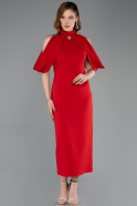 Abendkleid Midi Rot ABK2517