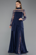 Standesamtkleid Lang Marineblau ABU5662