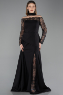 Standesamtkleid Lang Schwarz ABU5662