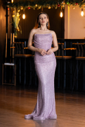 Abendkleid Lang File Lila ABU5636