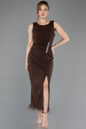 Braun Partykleid Midi ABK2169
