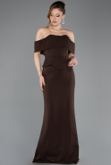 Braun Standesamtkleid Lang ABU5559