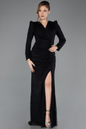 Abendkleid Lang Spitze Schwarz ABU5720