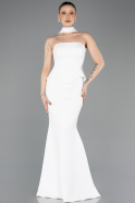 Abendkleid Lang Weiß ABU5735